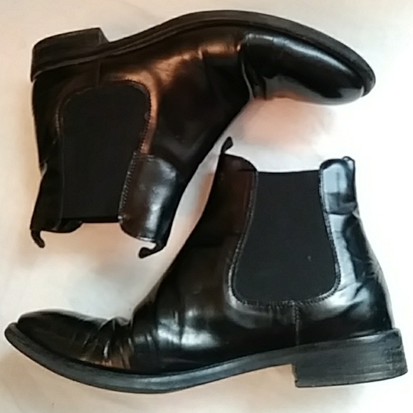 Progetto Black leather ankle boots-sz 7 - Picture 4 of 5
